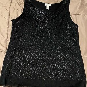 Chico's Black Sparkle Tank Top